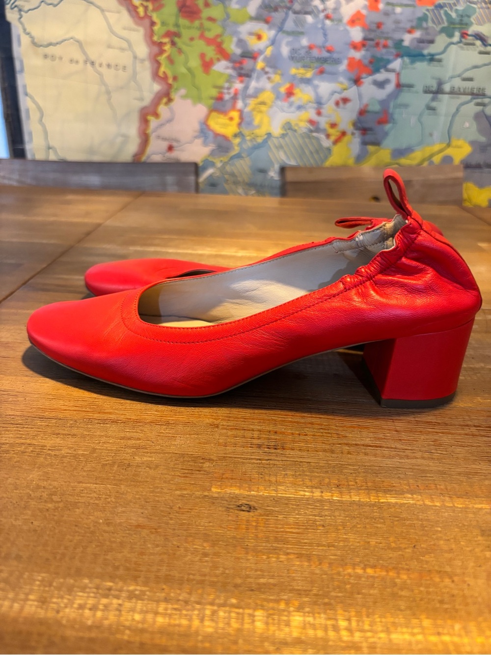 Everlane Red Block Heel Sling-Back Pumps